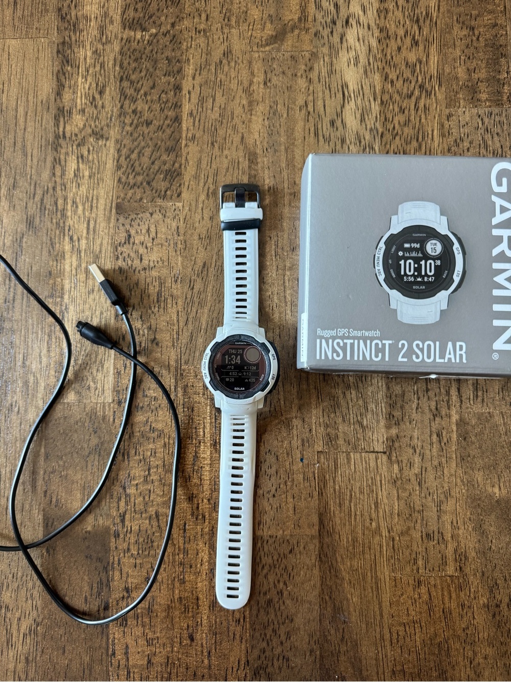 garmin Instinct 2 Solar Smartwatch - White